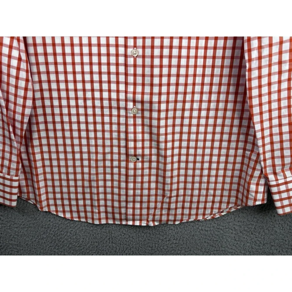 Banana Republic Shirt Mens M Slim Fit Graphic Check Gingham Candied Yam